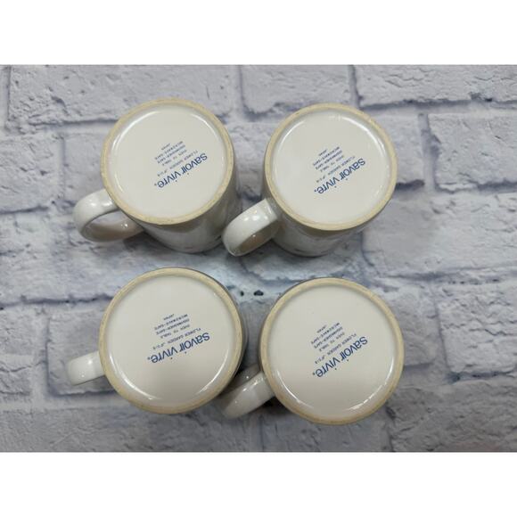 FOUR Savior Vivre Flower Garden Mugs JAPAN 10oz JF018 Microwave Dishwasher safe - Picture 3 of 7